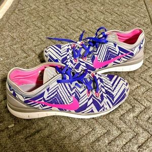 Nike Free 5.0 Tr Fit 5 PRT Womens Gray Purple pink Running Shoes soze 9